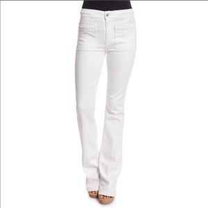 7 For All Mankind Flare White braided jeans